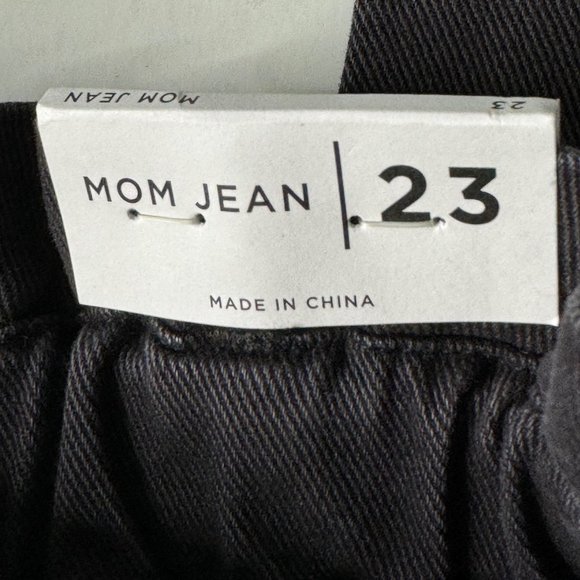 PACSUN Mom Jeans Women's Size 23 Caviar Black Flex Waist 100% Cotton 0051 NWT - Picture 3 of 14